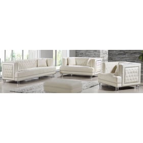 Meridian Furniture Lucas Cream 3pc Living Room Set