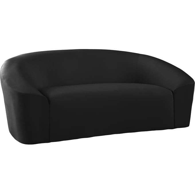 Meridian Furniture Riley Black Velvet Loveseat MRD-610BLACK-L