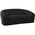 Riley Black Velvet Loveseat