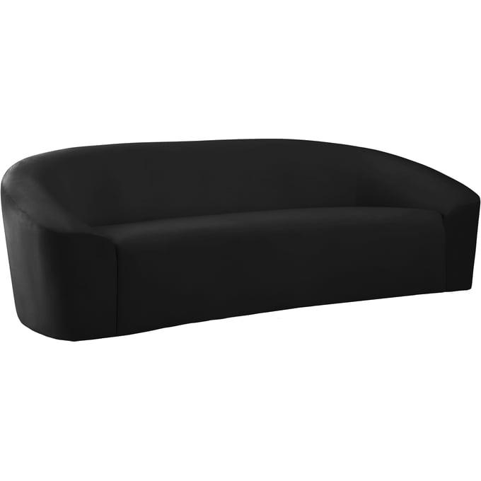 Meridian Furniture Riley Black Velvet Sofa MRD-610BLACK-S