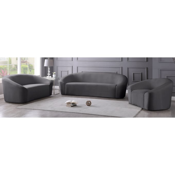 Meridian Furniture Riley Grey 3pc Living Room Set MRD-610-LR-S3