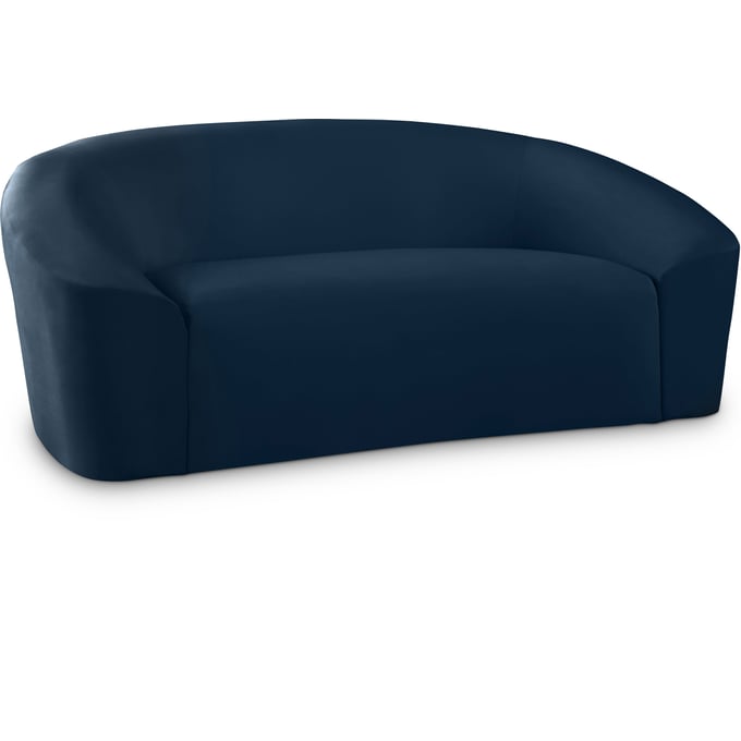 Meridian Furniture Riley Navy Velvet Loveseat MRD-610NAVY-L