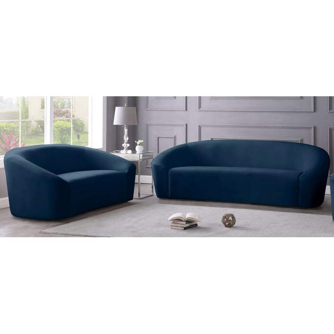 Meridian Furniture Riley Navy 2pc Living Room Set MRD-610-LR-S12