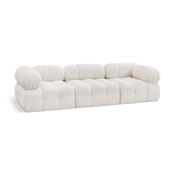 Meridian Furniture Ames Cream Boucle Fabric Modular Sofa MRD-611CREAM-S102A