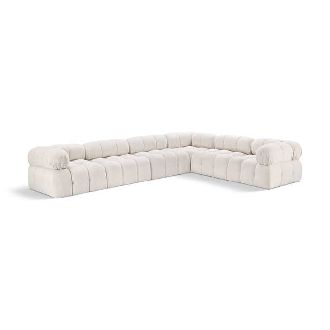 Meridian Furniture Ames Cream Fabric 6pc Sectional MRD-611CREAM-SEC6F