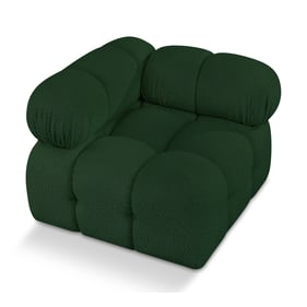 Meridian Furniture Ames Green Boucle Fabric Corner Chair