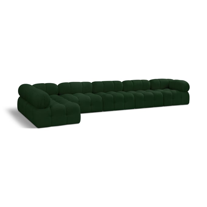 Meridian Furniture Ames Green Boucle Fabric 6pc Sectional MRD-611GREEN-SEC6E