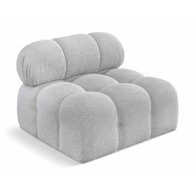 Meridian Furniture Ames Grey Boucle Fabric Armless Chair