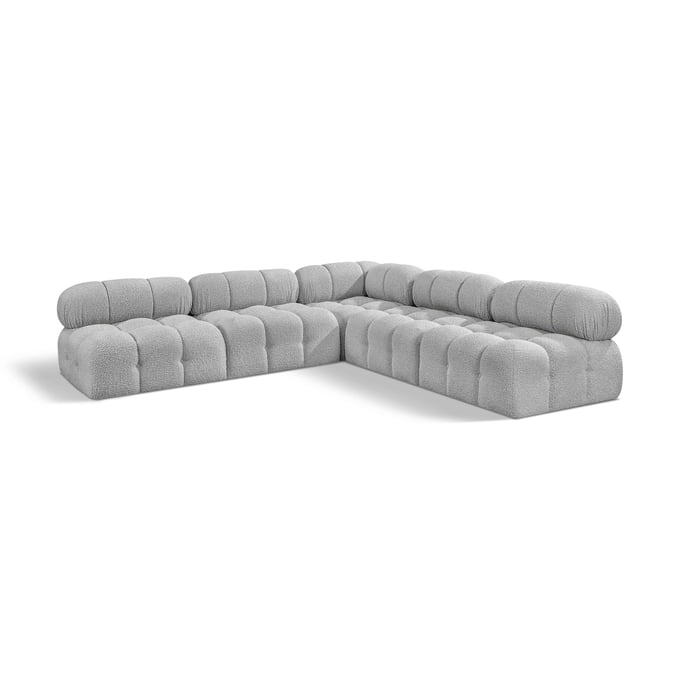 Meridian Furniture Ames Grey Fabric Modular 5pc Sectional MRD-611GREY-SEC5C