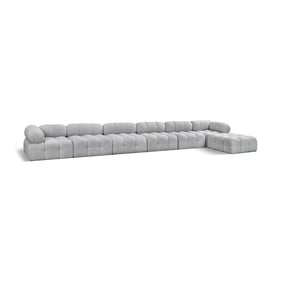 Meridian Furniture Ames Grey Fabric 7pc Modular Sectional