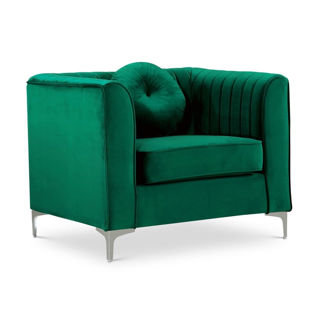 Meridian Furniture Isabelle Green Velvet Chair MRD-612GREEN-C