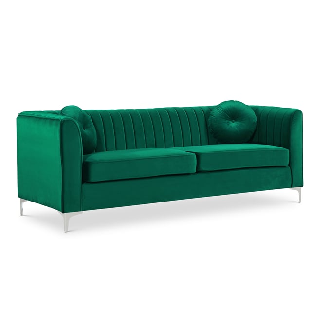 Meridian Furniture Isabelle Green Velvet Sofa MRD-612GREEN-S