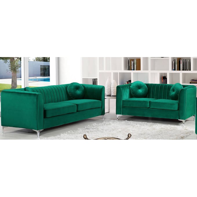 Meridian Furniture Isabelle Green 2pc Living Room Set MRD-612-GRN-LR-S2