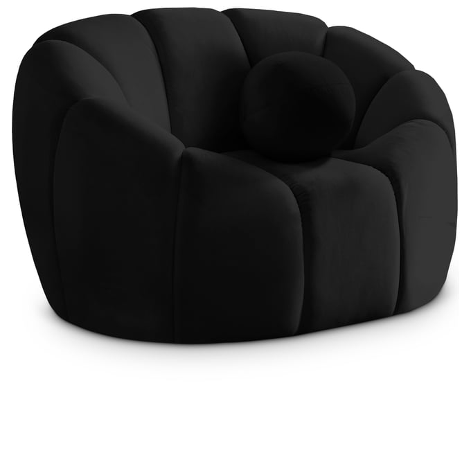 Meridian Furniture Elijah Black Velvet Chair MRD-613BLACK-C