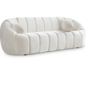 Meridian Furniture Elijah Cream Velvet Sofa