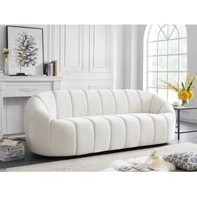 Meridian Furniture Elijah Cream Velvet Sofa