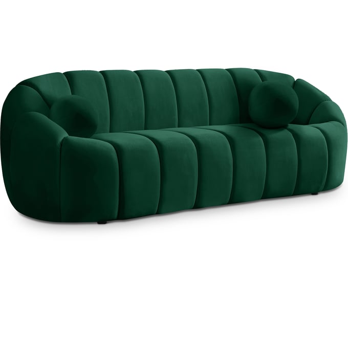 Meridian Furniture Elijah Green Velvet Sofa MRD-613GREEN-S