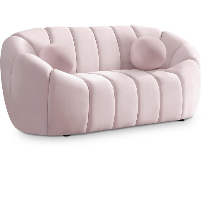 Meridian Furniture Elijah Pink Velvet Loveseat MRD-613PINK-L