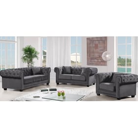 Meridian Furniture Bowery Grey 3pc Living Room Set