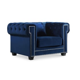 Meridian Furniture Bowery Navy Velvet Chair