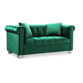 Meridian Furniture Kayla Green Velvet Loveseat