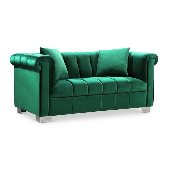 Meridian Furniture Kayla Green Velvet Loveseat MRD-615GREEN-L