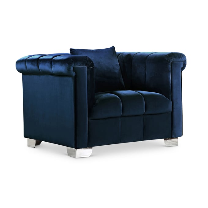 Meridian Furniture Kayla Navy Velvet Chair MRD-615NAVY-C