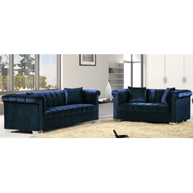 Meridian Furniture Kayla Navy 2pc Living Room Set