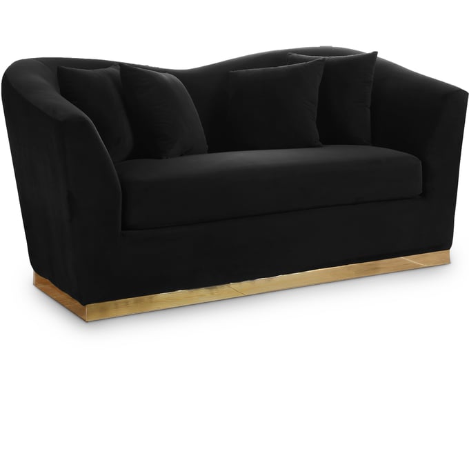 Meridian Furniture Arabella Black Velvet Loveseat MRD-617BLACK-L