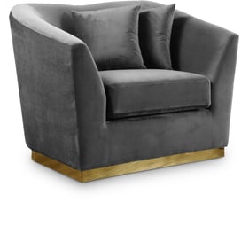 Meridian Furniture Arabella Grey Velvet Chair