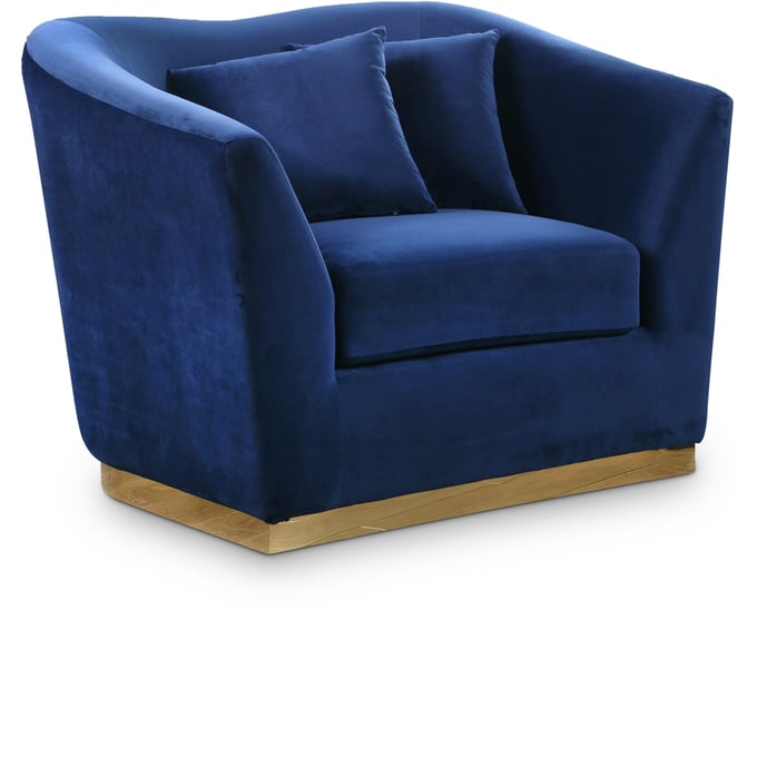 Meridian Furniture Arabella Navy Velvet Chair MRD-617NAVY-C