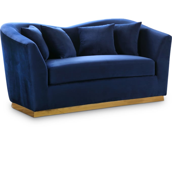 Meridian Furniture Arabella Navy Velvet Loveseat MRD-617NAVY-L