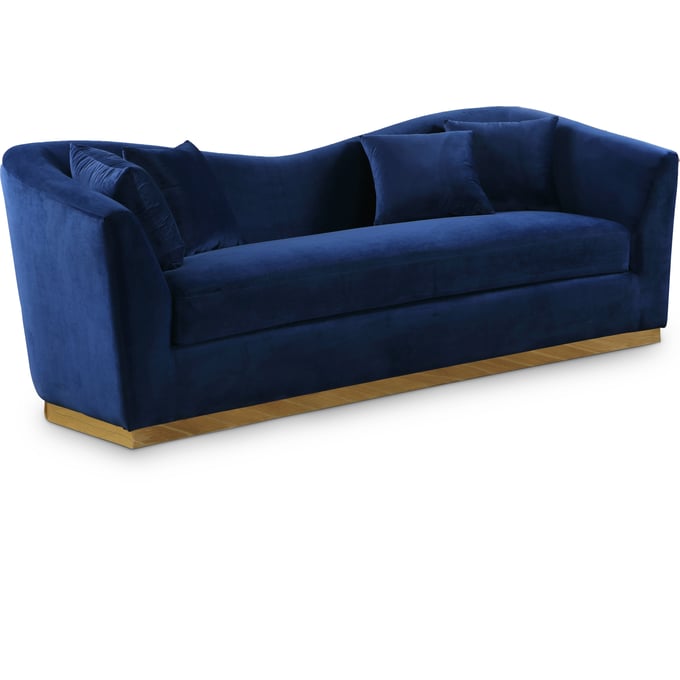 Meridian Furniture Arabella Navy Velvet Sofa MRD-617NAVY-S