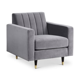 Design Edge Warialda  Grey Velvet Chair