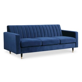 Design Edge Warialda  Navy Velvet Sofa