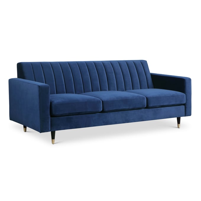 Design Edge Warialda  Navy Velvet Sofa DE-22779930