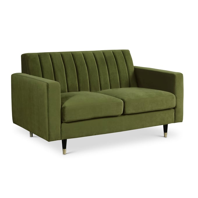 Meridian Furniture Lola Olive Velvet Loveseat MRD-619OLIVE-L