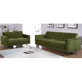 Meridian Furniture Lola Olive 2pc Olive Living Room Set