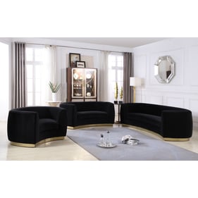 Design Edge Trundle  Black 3pc Living Room Set