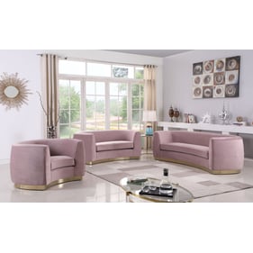 Meridian Furniture Julian Pink 3pc Living Room Set