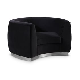 Meridian Furniture Julian Black Velvet Chrome Chair