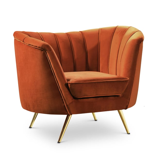 Meridian Furniture Margo Cognac Velvet Chair MRD-622COGNAC-C