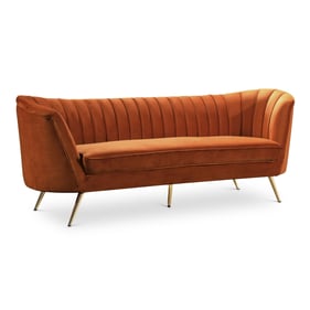 Meridian Furniture Margo Cognac Velvet Sofa