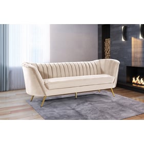 Meridian Furniture Margo Cream Velvet Sofa