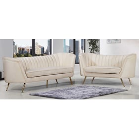 Meridian Furniture Margo Cream 2pc Living Room Set