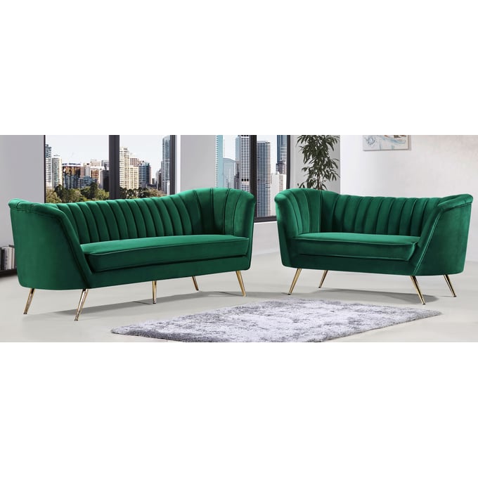 Meridian Furniture Margo Green 2pc Living Room Set MRD-622-LR-S10