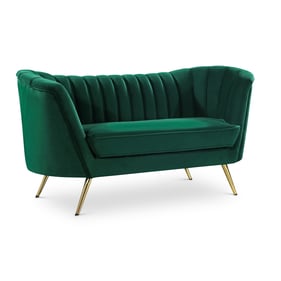 Meridian Furniture Margo Green Velvet Loveseat