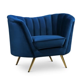 Meridian Furniture Margo Navy Velvet Chair