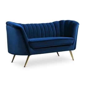 Meridian Furniture Margo Navy Velvet Loveseat