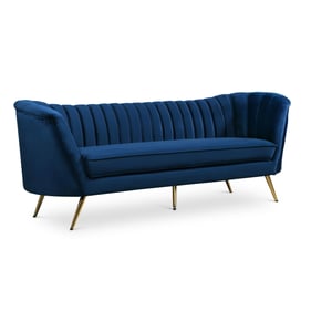 Meridian Furniture Margo Navy Velvet Sofa